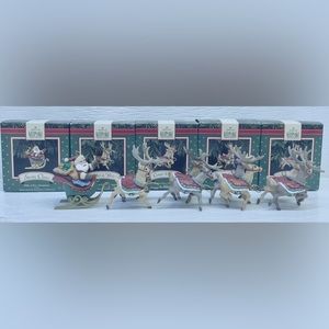 Vintage Hallmark Keepsake “Santa’s Sleigh and Reindeer” Collectible